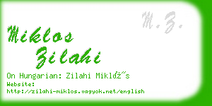 miklos zilahi business card